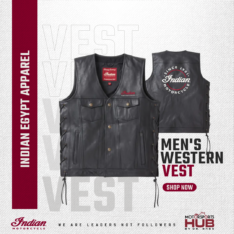 Men’s Western Vest, Black