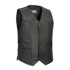 Carbine Men’s Western Style Leather Motorcycle Vest